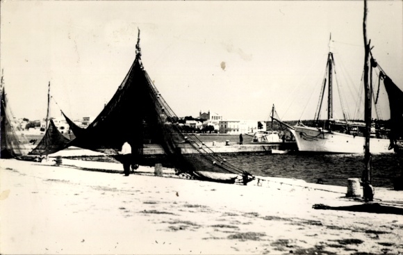 Ak Felanitx Mallorca Balearische Inseln, Schiffe, Hafen, Fischernetze