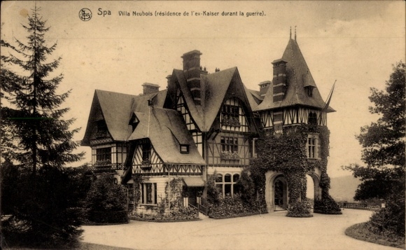Postcard Spa Wallonia Liège, Villa Neubois, Résidence de l'Ex. Emperor