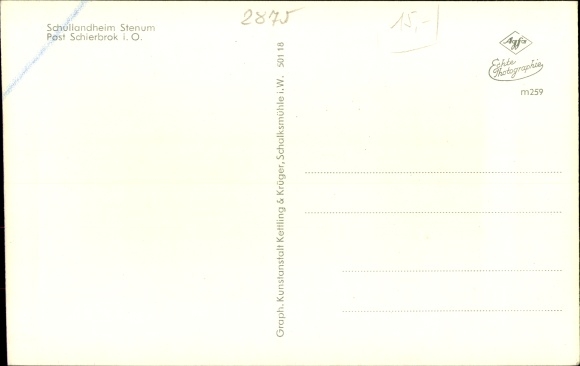 Postcard Stenum Ganderkesee in Oldenburg, school camp