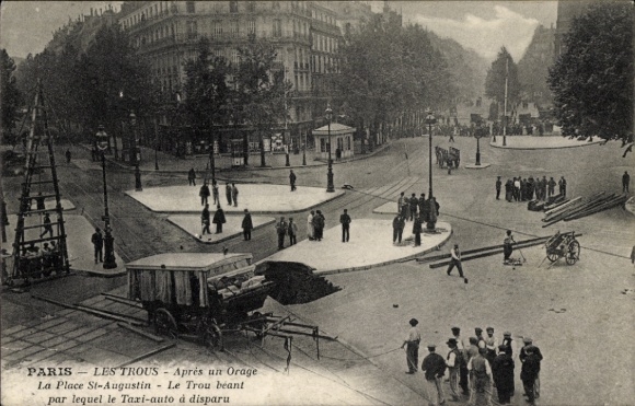 KP Paryż VIII., Place Saint-Augustin, burza
