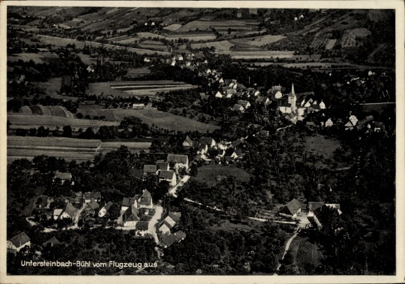 Postcard Bühl Untersteinbach Pfedelbach in Württemberg, aerial photograph