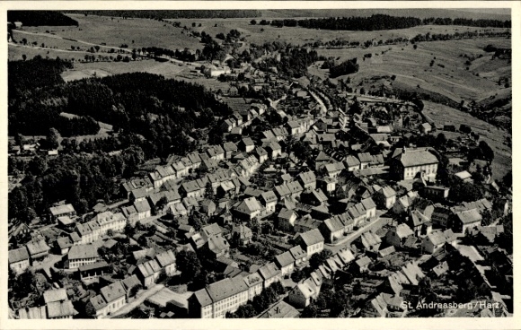 Postcard Sankt Andreasberg Braunlage in the Upper Harz, aerial photograph
