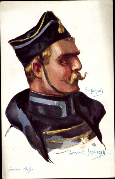 Artysta KP Dupuis, Em., belgijski ułan, belgijski żołnierz