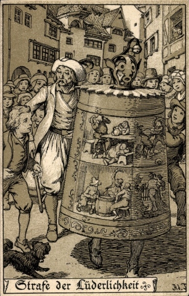 Artist Chromo-Litho Jodolfi, Spanish Collar, For Drunkards, Night Owls