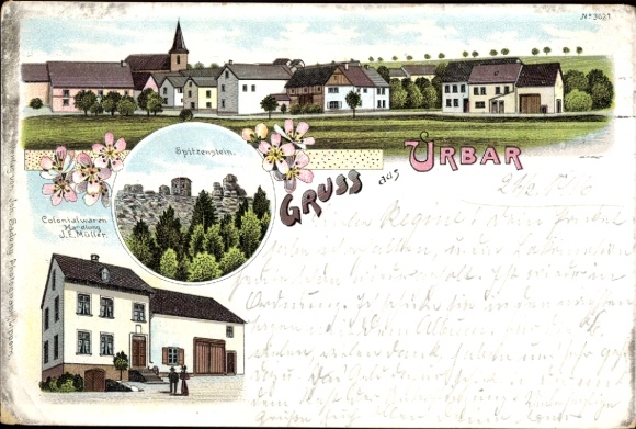 lito Urbar nad Renem w pobliżu Oberwesel, Spitzestein, sklep spożywczy