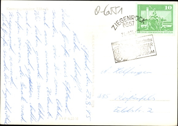 Postcard Eßbach in Thuringia, consumer restaurant