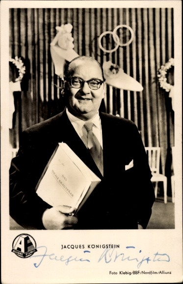 Ak Schauspieler Jacques Königstein, Portrait, Allianz Film, Autogramm