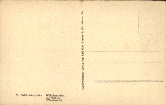 Postcard Wiesbaden in Hesse, Wilhelmstraße, tram line 6, Nassauer Hof