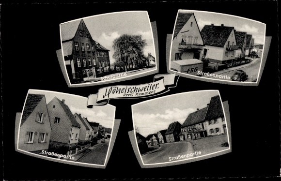 Ak Höheischweiler in der Pfalz, Schule, Straßenpartien