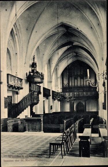 PC Wittstock Dosse in Ostprignitz, St. Marienkirche, interior view, organ