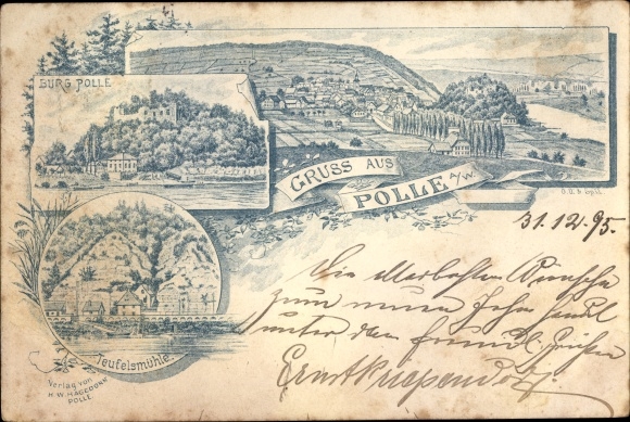 Forerunner lito Polle nad Wezerą w Dolnej Saksonii, zamek, Teufelsmühle, miejscowość