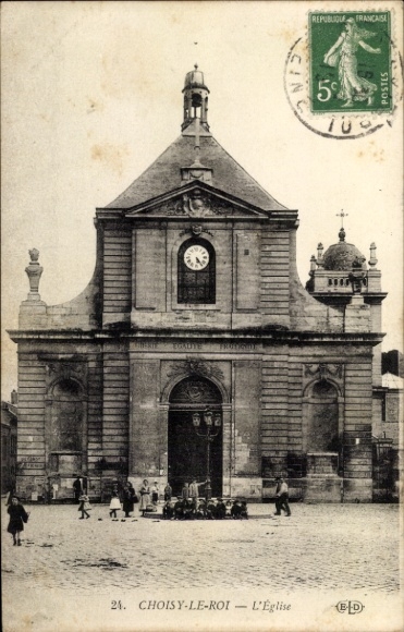 Postcard Choisy le Roi Val de Marne, church