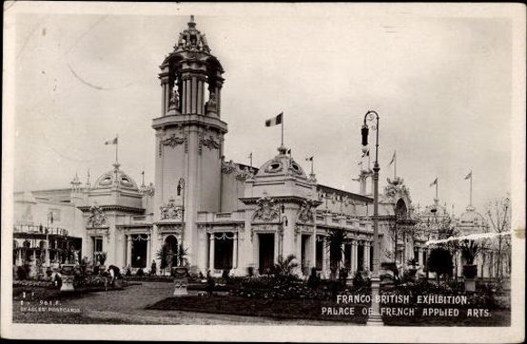 Set von 68 Ansichtskarten, London, Französisch - Britische Ausstellung 1908