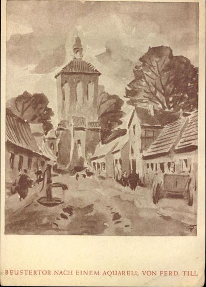 6 Ak im Umschlag, Seehausen in der Altmark,Aquarell von Ferd. Till, 800 Jahrfeier