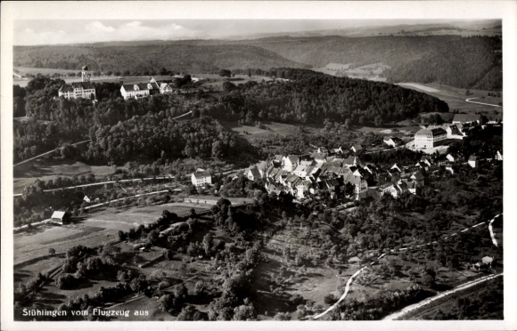 Postcard Stühlingen in the Black Forest Baden, aerial photograph