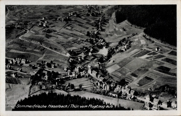 Ak Haselbach bij Altenburg Thüringen, luchtfoto