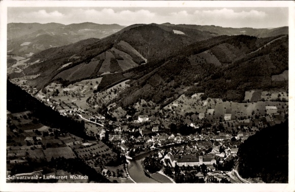 Postcard Wolfach in the Black Forest, general view