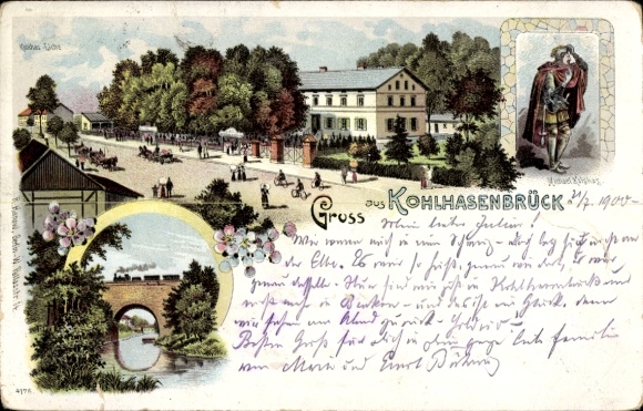 litho Berlijn Zehlendorf Wannsee Kohlhasenbrück, Michael Kohlhas, straatbeeld