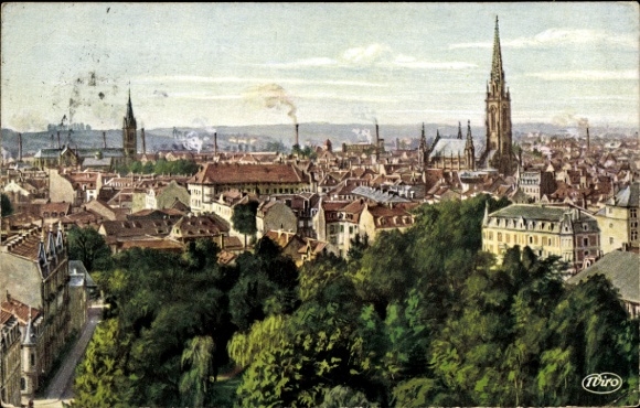 Postcard Mulhouse Mulhouse Alsace Haut Rhin, Panorama