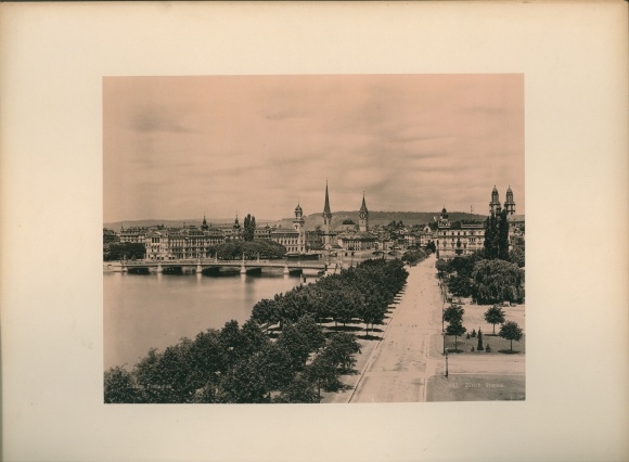 Photo Zurich city Switzerland, partial view, bridge