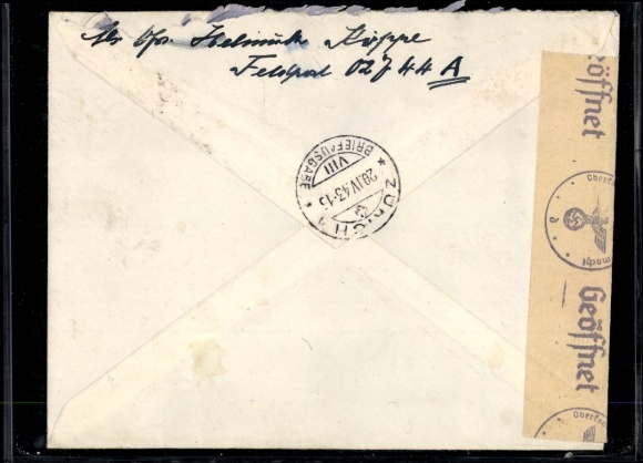 Michel 839&40 on foreign registered letter to Zurich / Switzerland, 12.04.1943
