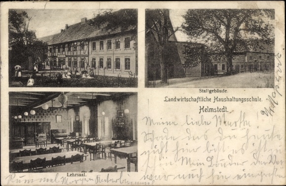 PC Helmstedt in Lower Saxony, Agricultural Economics School, stable building, classroom