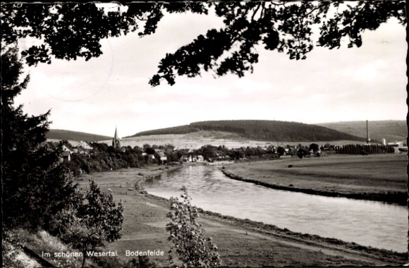 KP Bodenfelde nad Wezerą, widok na Wezerę i miasto