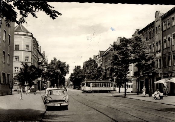 Ak Berlin Köpenick, Bahnhofstraße, Straßenbahn