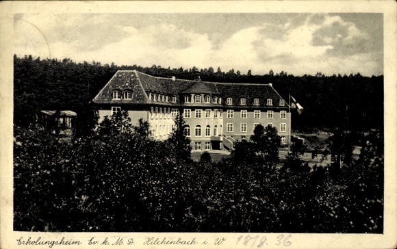 Postcard Hilchenbach in Westphalia, rest home