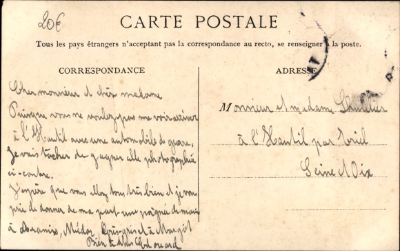 Postcard Tombola de la Decennale, Double Phaeton de Dion Bouton, Car, Driver