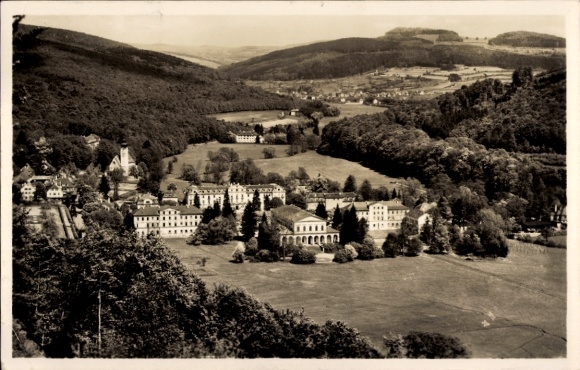 Postcard Bad Brückenau in the Sinntal Lower Franconia, panorama