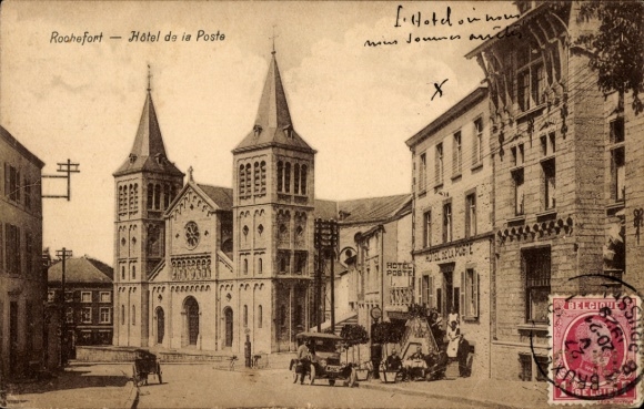 Ak Rochefort sur Mer Charente Maritime, Hotel de la Poste,  Gebäude, Straßenansicht, Postkutsche