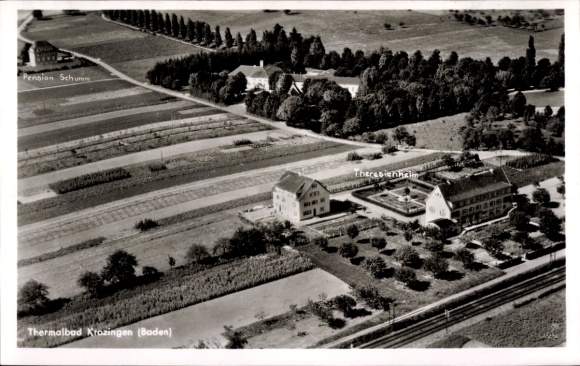 Postcard Bad Krozingen in Breisgau Black Forest, aerial photograph