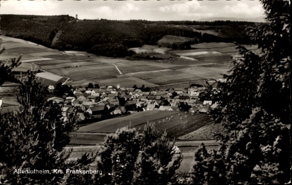 Postcard Altenlotheim Frankenau in Hesse, Panorama