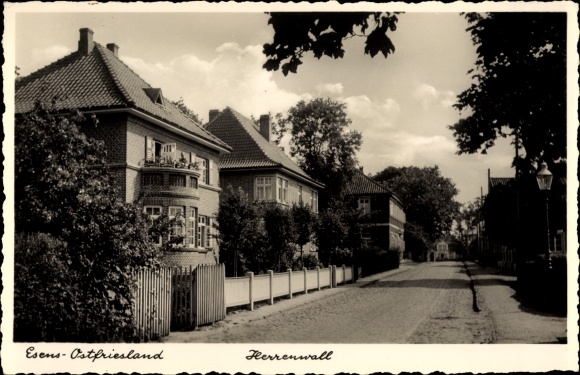 Postcard Esens in Ostfriesland, Herrenwall