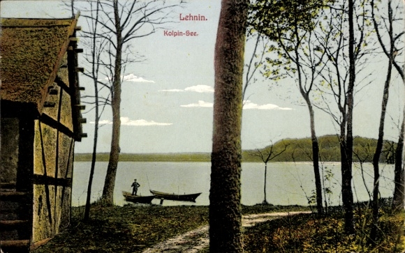 Postcard Kloster Lehnin in Brandenburg, Kolpin See
