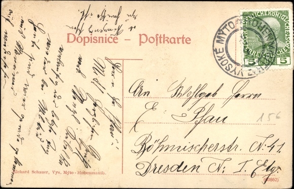 Postcard Vysoké Mýto Hohenmaut Hohenmauth Region Pardubice, Kaserne K. k. Lw. inft. Regt. 30
