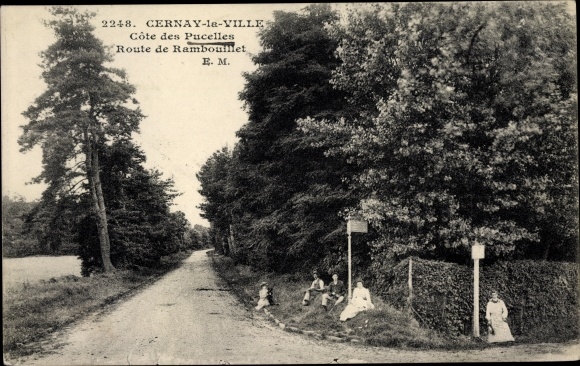 Postcard Cernay la Ville Yvelines, Coast of the Pucelles, Route de Rambouillet