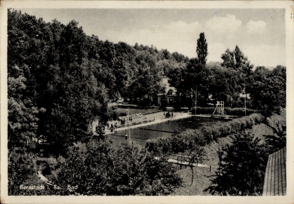Ak Bernstadt auf dem Eigen Sachsen, Freibad