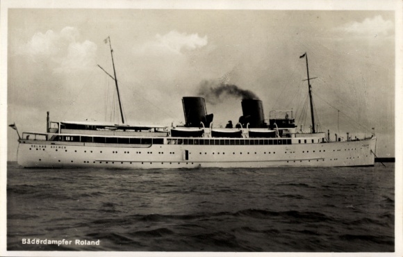 Ak Norddeutscher Lloyd Bremen, Bäderdampfer Roland in Fahrt