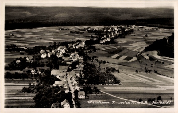 Ak Simmersfeld im Schwarzwald, Fliegeraufnahme