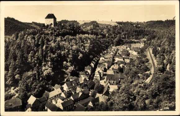 Postcard Ziegenrück am Schiefergebirge Thüringen, general view, Waldkanzel
