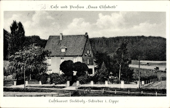 Ak Siekholz Schieder Schwalenberg in Lippe, Café und Pension Haus Elisabeth