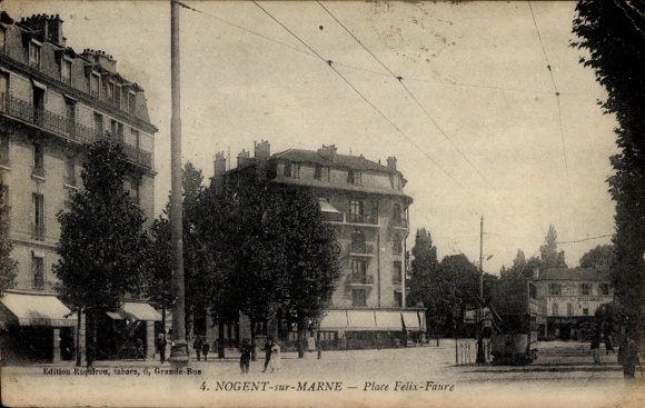 Ak Nogent sur Marne Val de Marne, Place Felix Faure