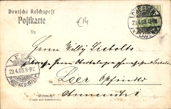 Photo Postcard Dresden Plauen, landscape view