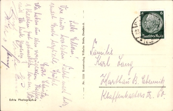 Postcard Dresden Pillnitz, Hausberg Restaurant, Coffee Forest Landscape