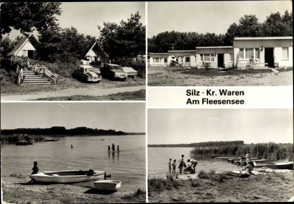 Ak Silz in Mecklenburg, Am Fleesensee, Bungalows