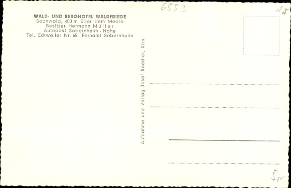 Postcard Seesbach in the Hunsrück, forest and mountain hotel Waldriede in the Soonwald, Alteburg, Koppenstein