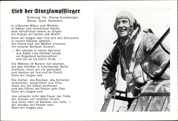 Lied Ak Lied der Sturzkampfflieger, Deutsche Luftwaffe, Fw. Georg Eulenberger, Gerh. Pallmann
