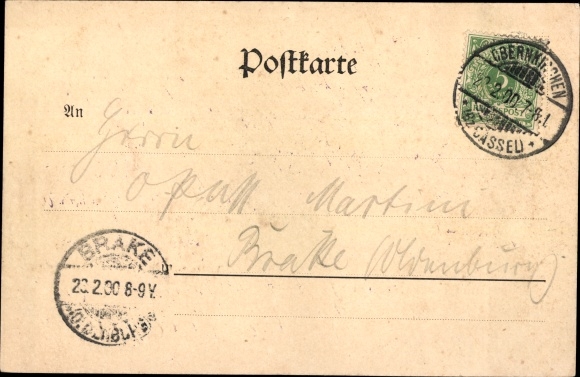 Postcard Obernkirchen in the district of Schaumburg, market square